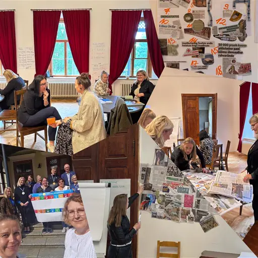 Osalejad arutavad koolitusmaterjale Yebisu töötoas